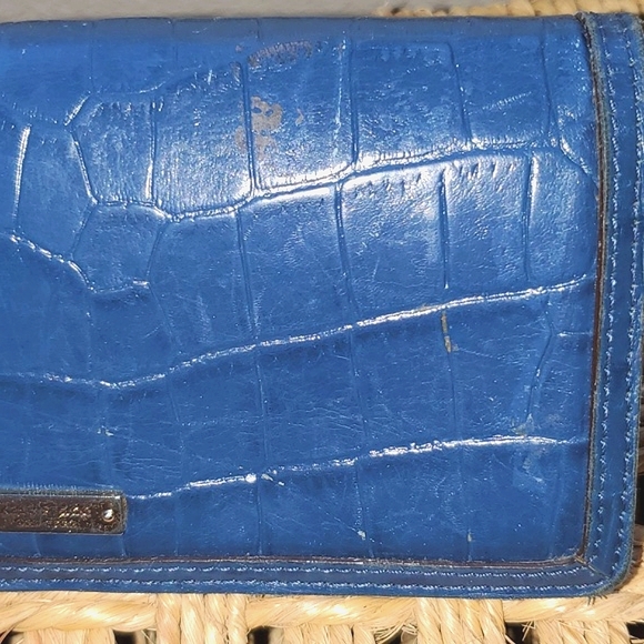 Kate Spade Navy Embossed Wallet Vintage Guc - Picture 11 of 16